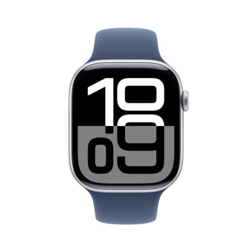 Apple Watch Series 10 GPS 46mm Aluminium Tok, Denim Sportszíj (Szilikon szíj) M/L