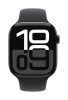 Apple Watch Series 10 GPS 46mm Fekete Aluminium Tok, Fekete Sportszíj (Szilikon szíj) M/L