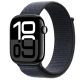 Apple Watch Series 10 GPS 46mm Jet Fekete Aluminium Tok, Tintaszínű Sportpánt (Textil szíj)