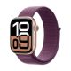 Apple Watch Series 10 GPS 46mm Rózsaszín Aluminium Tok, Szilva Sportpánt (Textil szíj)