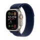 Apple Watch Ultra 2 49mm GPS + Cellular Titánium Tok, Kék Szövet Színű Szíj M/L