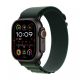 Apple Watch Ultra 2 49mm GPS + Cellular Fekete Titánium Tok, Sötétzöld Színű Alpesi Szíj - L