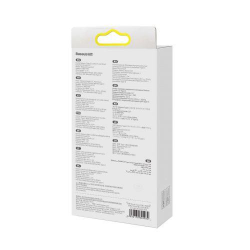 Vezetékes sztereó fülhallgató, USB Type-C, mikrofon, felvevő gomb, hangerő szabályzó, Baseus Encok C17, fehér