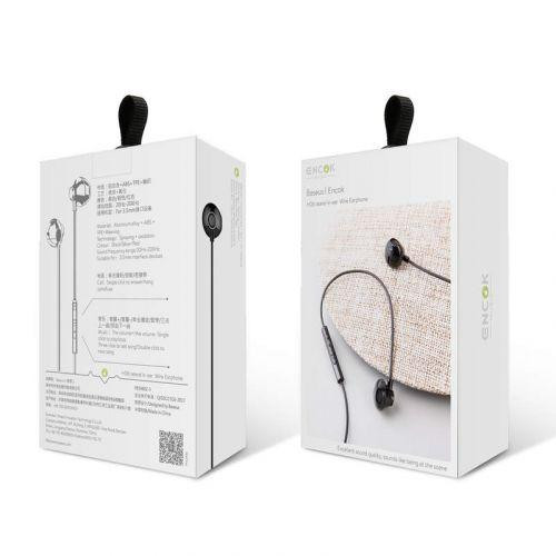 Baseus fülhallgató, Encok H06, lateral-in-ear, mini jack, vezetékes, fekete 