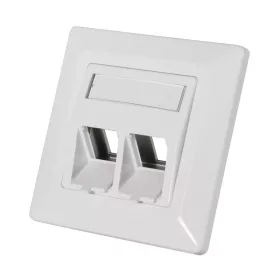   Logilink Keystone Előlap 2 modulhoz, 45 -os kimenet, fehér (NK4020)