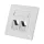 Logilink Keystone Előlap 2 modulhoz, 45 -os kimenet, fehér (NK4020)