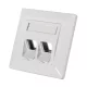 Logilink Keystone Előlap 2 modulhoz, 45 -os kimenet, fehér (NK4020)