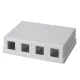 LogiLink Keystone fali szerelődoboz 4UTP fehér (NK4034)