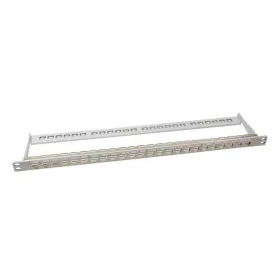   Logilink 19" Patch panel 24 Keystone jack csatlakozóhoz, 0,5U, szürke