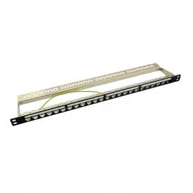   Logilink 19" Patch panel 24 Keystone jack csatlakozóhoz, 0,5U, betöltetlen, fekete