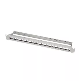   Logilink Keystone Panel 1U, 24 port, árnyékolt, gazdaságos, szürke