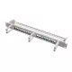 Logilink 19" Keystone Panel 16 portos, árnyékolt, 3 kábelkezelő gyűrűvel (NK4076)