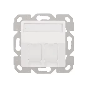   Logilink Keystone előlap 2 modulhoz, kiálló, UP/50, hófehér