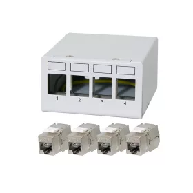 Logilink 4 portos patchpanel 4 Cat.6A Keystone modullal