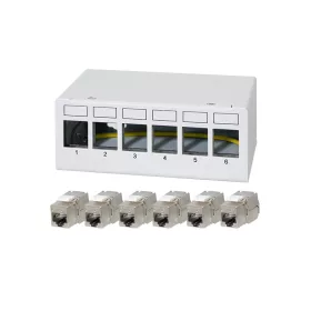 Logilink 6 portos patchpanel 6 db Cat.6A Keystone modullal