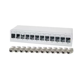 Logilink 12 portos patchpanel 12 Cat.6A Keystone modullal