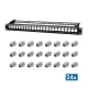 Logilink Moduláris 24 portos Cat.6A keystone patchpanel, 1U, 19"-os rackbe szerelhető, PrimeLine