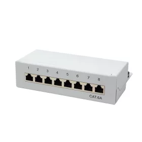   Logilink Cat.6A Patch Panel 8 portos árnyékolt, asztali, világosszürke