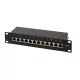 Logilink Cat.6 patch panel 12-port 10", STP, fekete