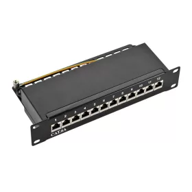   Logilink Cat.6A Patch Panel 12-port 10" fekete (NP0052B)