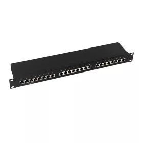   Logilink Cat.6 patch panel 24-port 19" STP, fekete, EconLinie