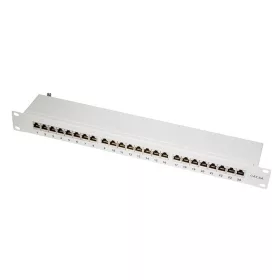   LogiLink Patch Panel 1U 19" 24 Port STP CAT6a árnyékolt szürke (NP0060)