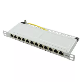   Logilink Cat.6A Patch Panel 12-port 10", STP, fél egység magasság, szürke