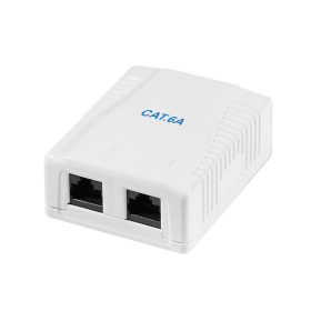   Logilink Cat.6A Felületre szerelhető doboz 2 x RJ45, árnyékolatlan (NP0101)