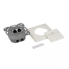   Logilink Cat.6A fali aljzat 2xRJ45 STP, függőleges, tiszta fehér