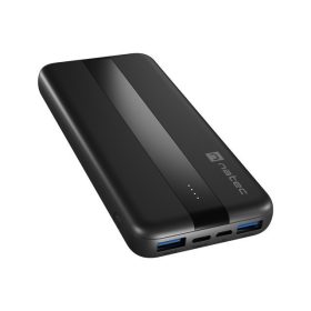   NATEC TREVI SLIM Q V2 10000MAH POWERBANK 2X USB-A 18W + 1X USB-C 20W + USB-C - USB0-C KÁBEL
