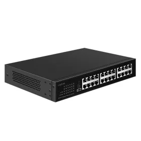   Logilink 24 portos Gigabit Ethernet hálózati kapcsoló, asztali vagy 19" rackbe szerelhető (NS1324)