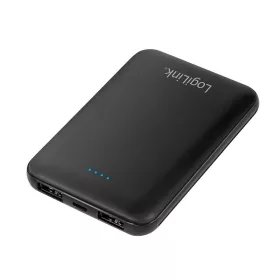 Logilink Power bank 5000 mAh, 2x USB-A, vékony, fekete