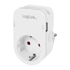   Logilink Aljzatadapter tartóval, 1x CEE 7/3 és 2x USB-A (PA0247)