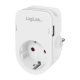 Logilink Aljzatadapter tartóval, 1x CEE 7/3 és 2x USB-A (PA0247)