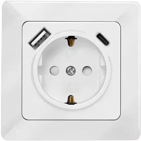 Logilink fali aljzat + USB-A és USB-C port (PA0253)