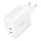 LogiLink USB tápcsatlakozó adapter, 2x USB-C port (PD), GaN-technológia, 40 W