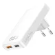 Logilink Kettős USB aljzat adapter, 65 W, USB-A, USB-C, extra vékony, fehér