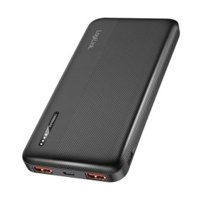   Logilink Mobil Power Bank, LiPo, 10.000 mAh, PD 20 W, 2x USB-A + USB-C, fekete