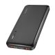 Logilink Mobil Power Bank, LiPo, 10.000 mAh, PD 20 W, 2x USB-A + USB-C, fekete