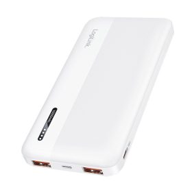   Logilink Mobil Power Bank, LiPo, 10.000 mAh, 2x USB-A + USB-C, PD 20W, fehér