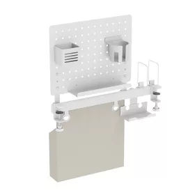   Logilink Perforált irodai tárolórendszer sínekkel, 55,7   17,2   74,5 cm, 26 kg-ig, fehér