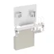 Logilink Perforált irodai tárolórendszer sínekkel, 55,7   17,2   74,5 cm, 26 kg-ig, fehér