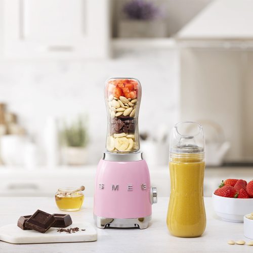 SMEG PBF01PKEU Egyszemélyes Turmixgép - 0,6 Liter, 2 Fokozat, Rózsaszín