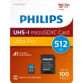 512GB microSDXC Philips CL10 UHS-I U3 A1 V30 (PH114272)