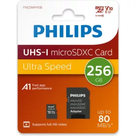   Philips Micro SDXC 256GB Class 10 UHS-I memóriakártya adapter (PH133532)