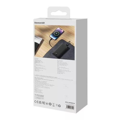 Baseus Airpow Powerbank 10000mAh 20W fekete (PPQD090001)