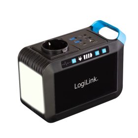   Logilink Hordozható erőmű, 80 W, 24 000 mAh, 7x kimenet, IP20, fekete/kék (PPS0080)