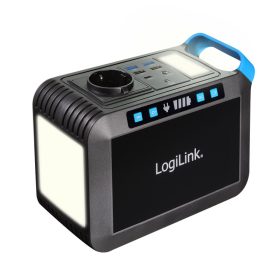  Logilink Hordozható erőmű, 200 W, 40 000 mAh, 7x kimenet, IP20, fekete/kék (PPS0200)