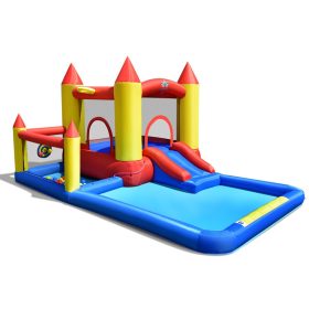 Kastély formájú felfújható vízipark