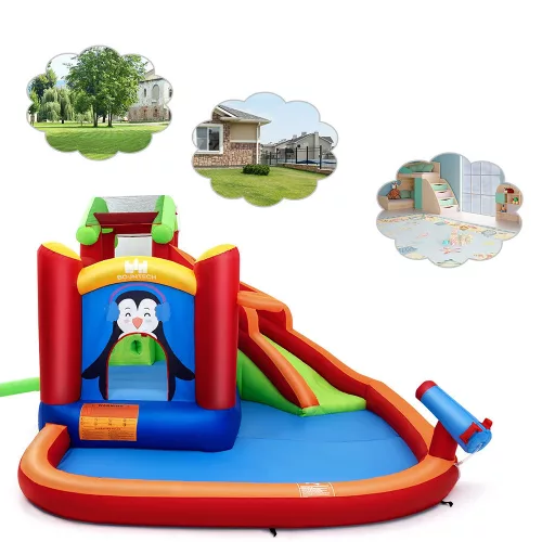 Pingvines felfújható vízicsúszda